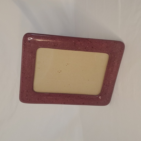 Weston Gallery Other - Ceramic Frame Weston Picture Frame Marble Look Speckled Maroon Pink Black